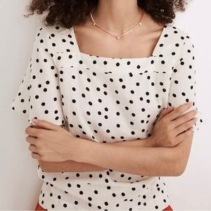 NWT Madewell || Lightspun Harlow Square-Neck Top